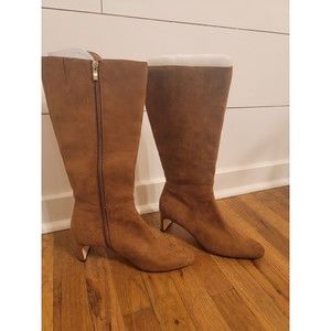 NEW Dream Pairs Knee High Chunky Heel Fashion Boots  sz 9  M Brown Suede